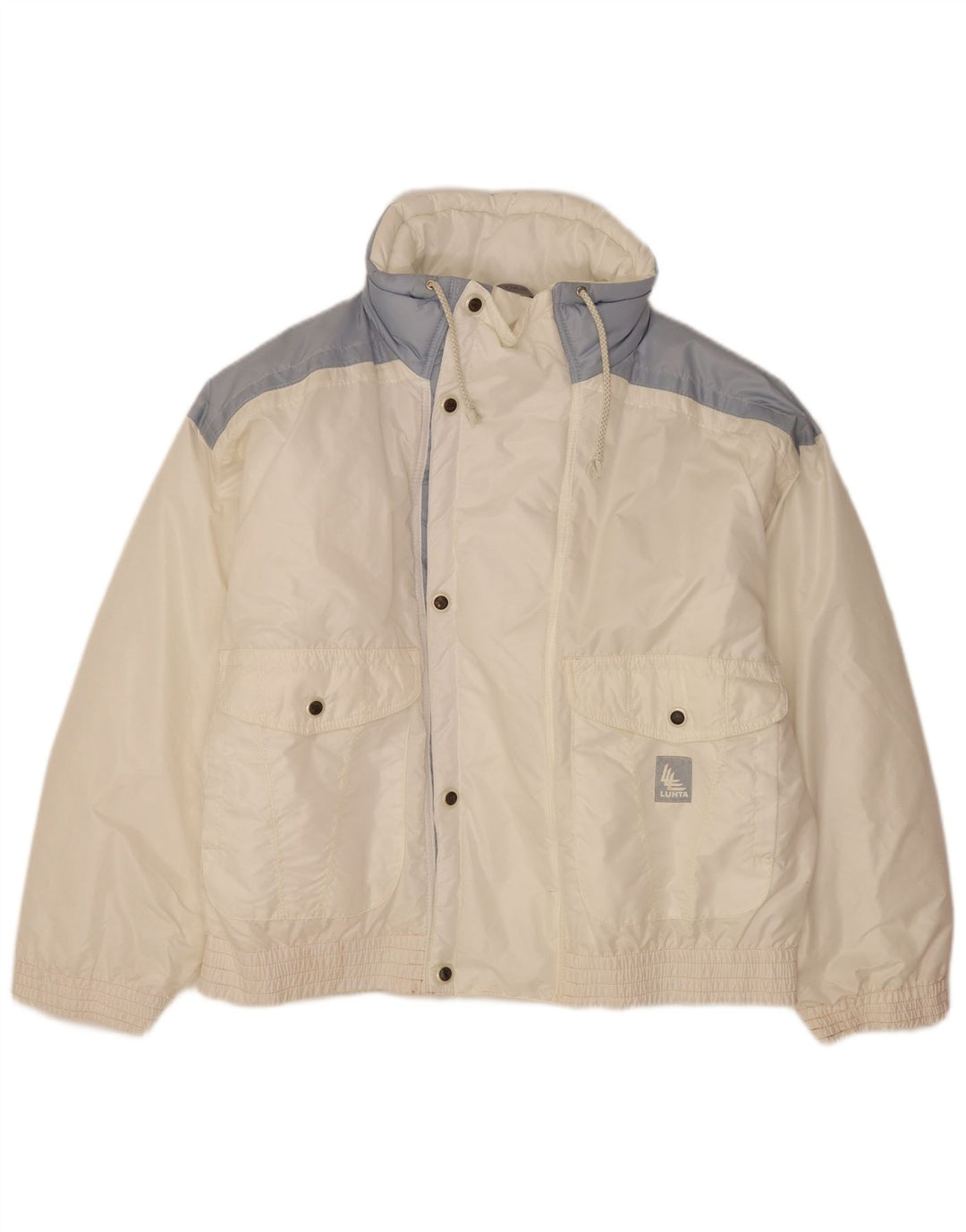 Ανδρικό τζάκετ Luhta Loose Fit UK 42 Large White Colorblock Πολυεστέρας