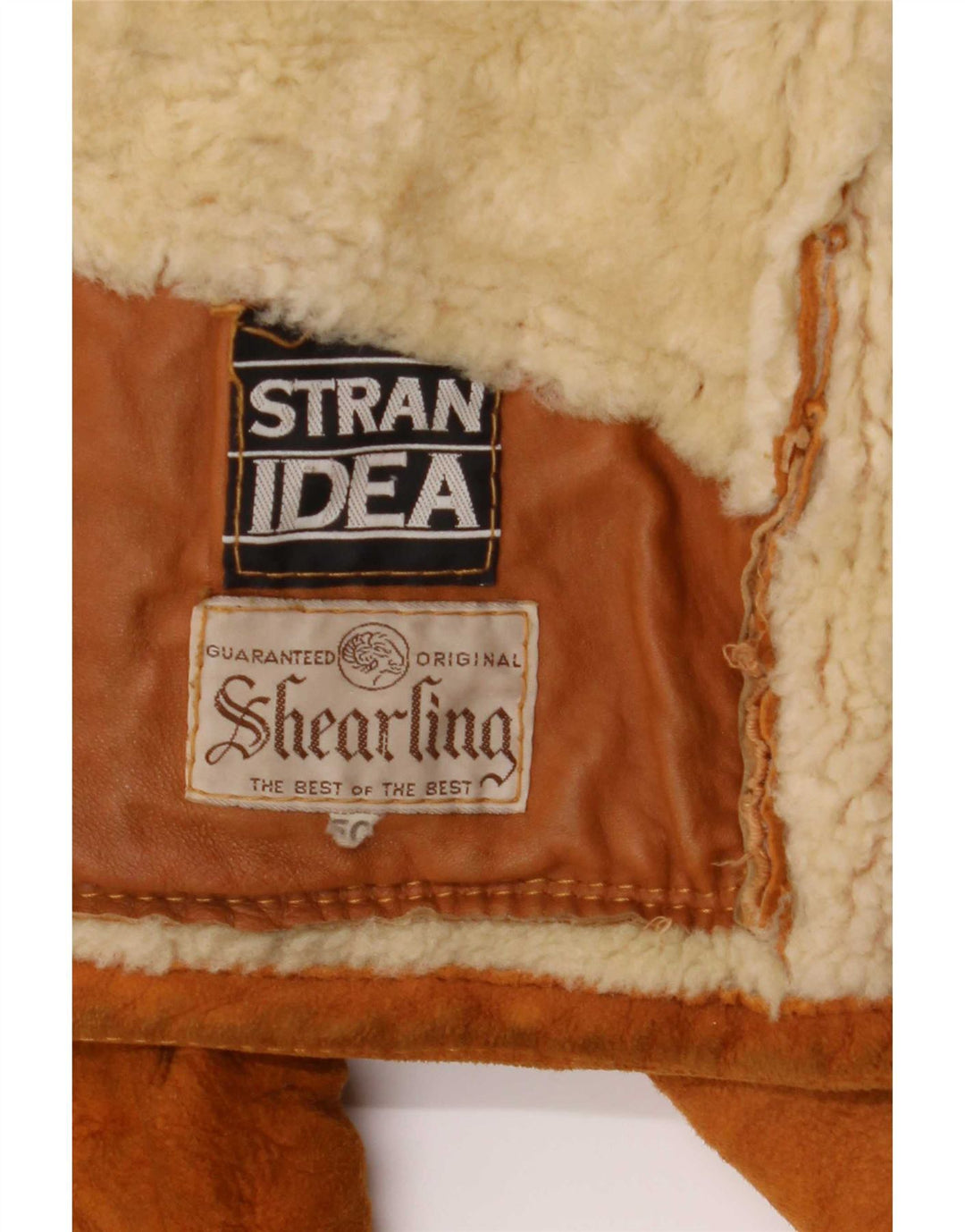 Vintage Ανδρικό Shearling Jacket IT 50 Large Beige