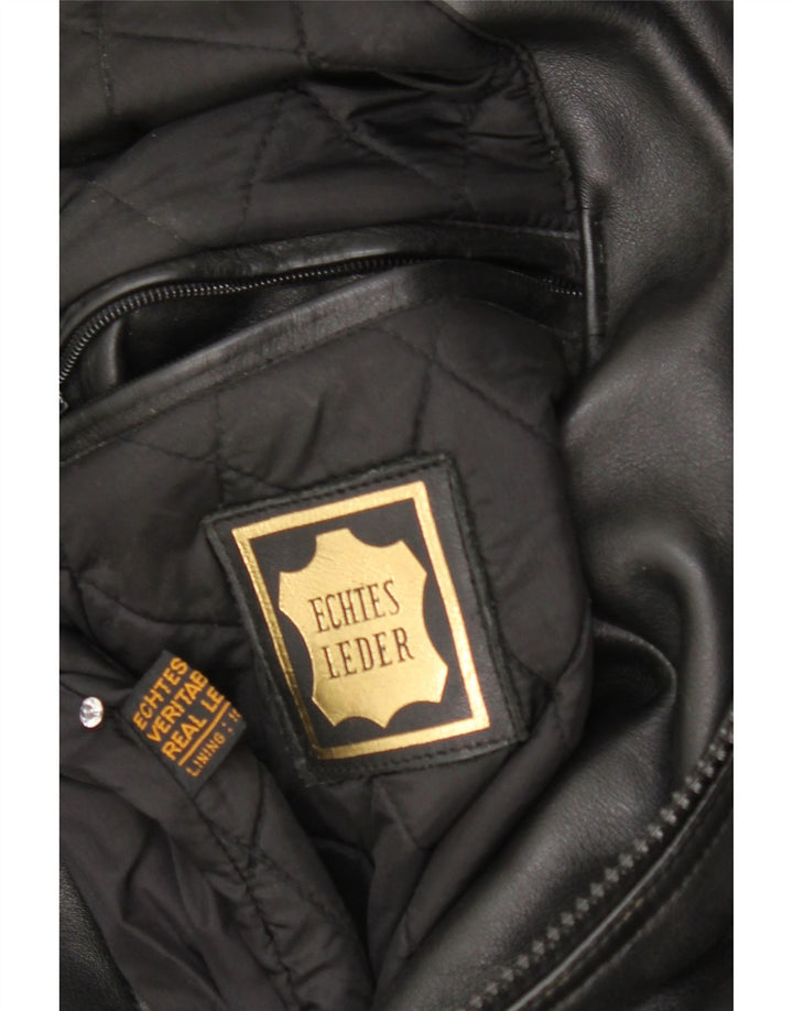 Vintage Ανδρικό Δερμάτινο Μπουφάν Biker UK 36 Small Black Leather