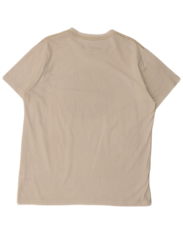 Weird Fish Ανδρικό γραφικό T-Shirt Top XL Λευκό βαμβακερό