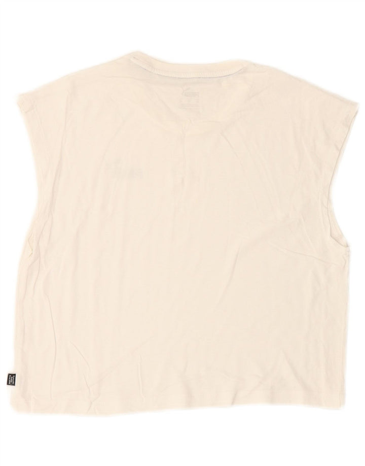 PUMA Γυναικείο Γραφικό Γιλέκο μεγάλου μεγέθους UK 6 XS Λευκό