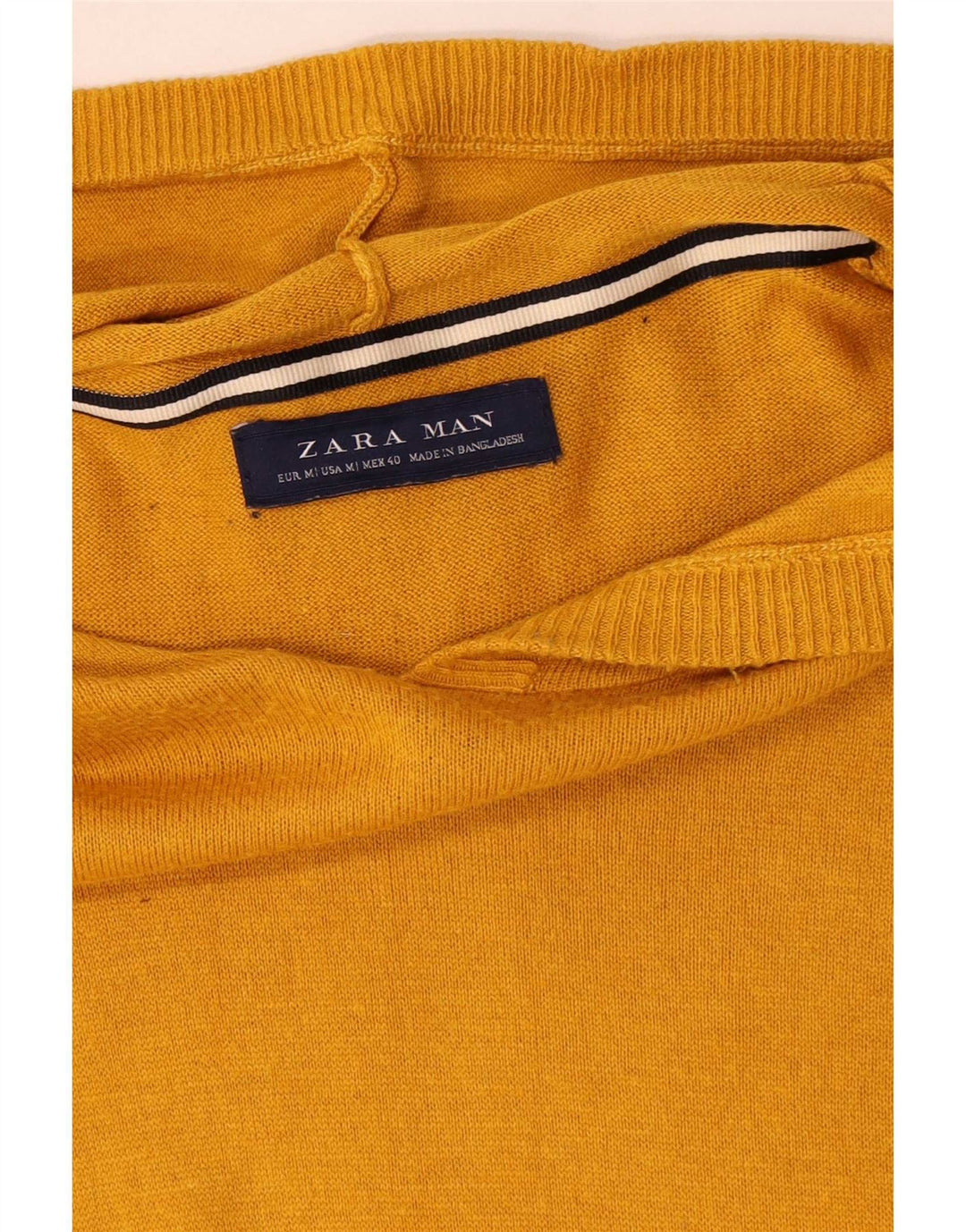 Zara Ανδρικό Hoodie Jumper Medium Yellow