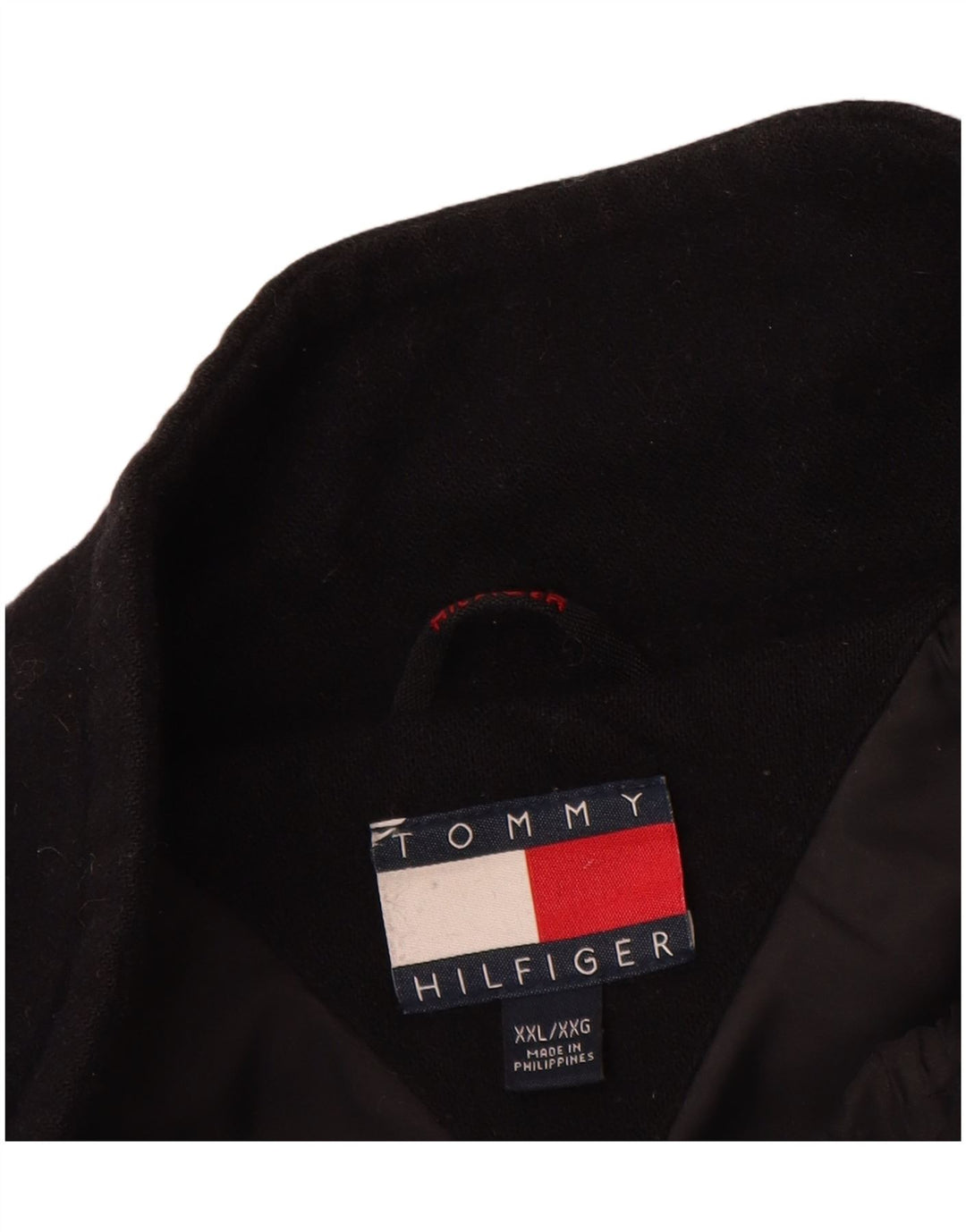 Tommy Hilfiger Ανδρικό Βοηθητικό Μπουφάν UK 44 2XL Μαύρο μαλλί χρώματος