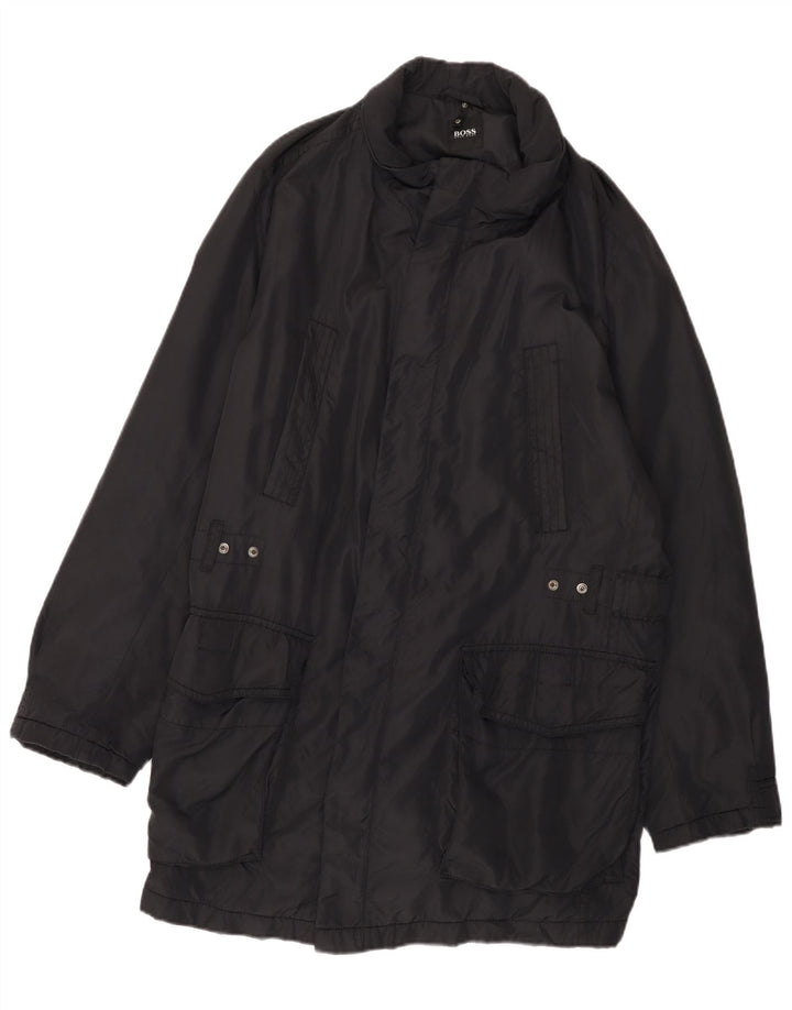 Ανδρικό πανωφόρι Hugo Boss IT 50 Large Black Polyamide