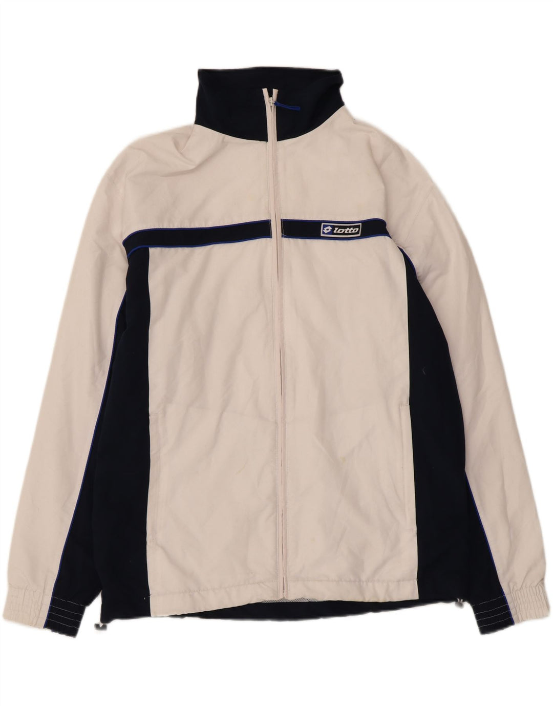 Ανδρική αθλητική φόρμα LOTTO Top Jacket Large White Colourblock Polyester