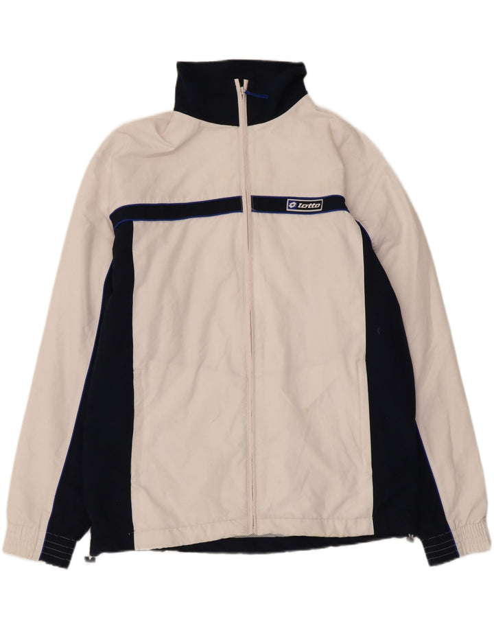 Ανδρική αθλητική φόρμα LOTTO Top Jacket Large White Colourblock Polyester