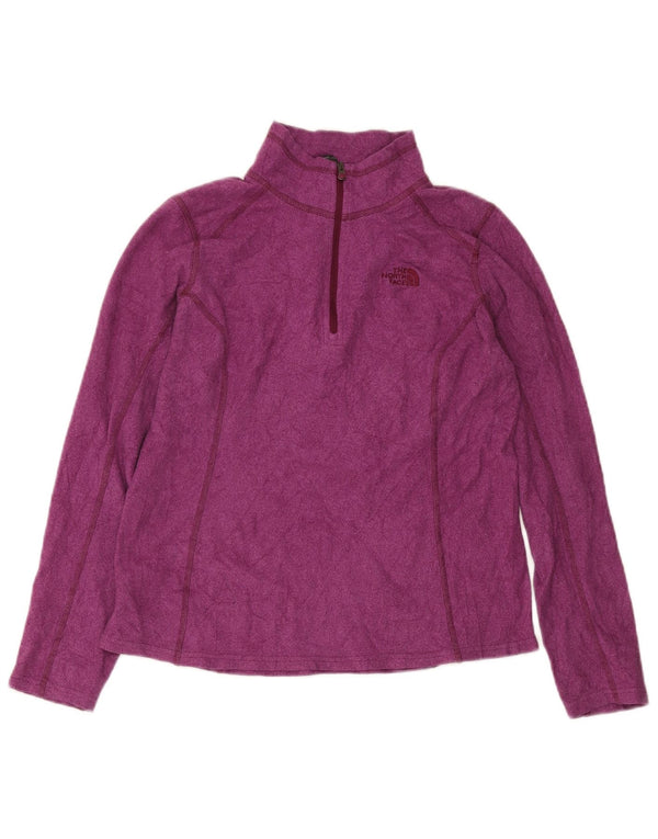 The North Face γυναικείο φερμουάρ Fleece Jumper UK 14 Medium Purple Polyester