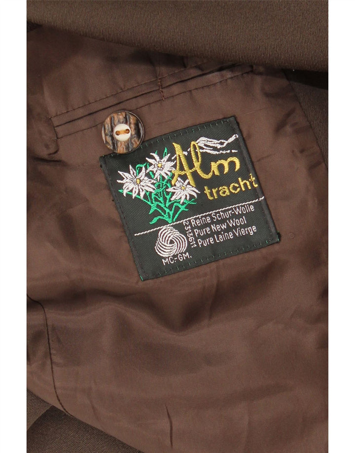 Vintage Ανδρικό σακάκι με 3 κουμπιά σακάκι UK 38 μεσαίο καφέ μαλλί