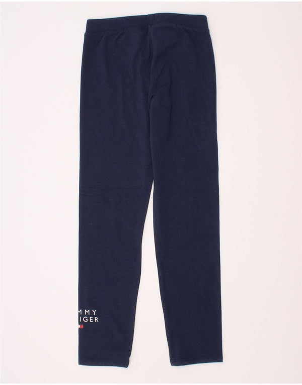 Tommy Hilfiger Girls Graphic κολάν 6-7 ετών Small Navy Blue Cotton