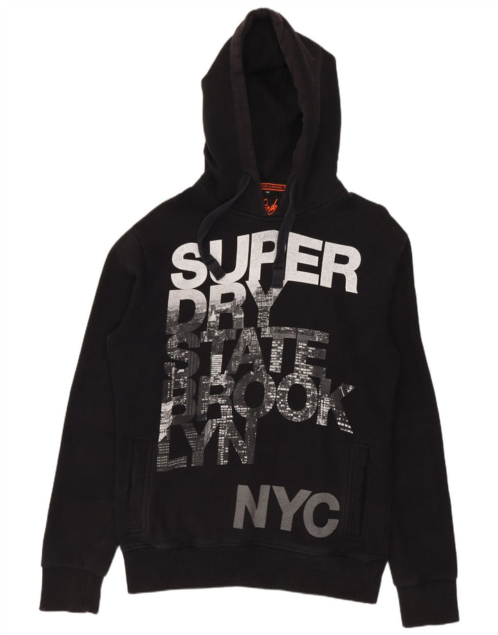 Ανδρικό γραφικό κουκούλα Superdry, μεσαίο μαύρο βαμβακερό