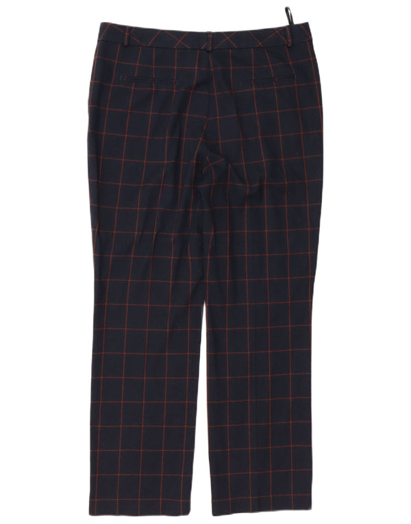 MARKS & SPENCER Γυναικείο παντελόνι UK 14 Large W34 L28 Navy Blue Check