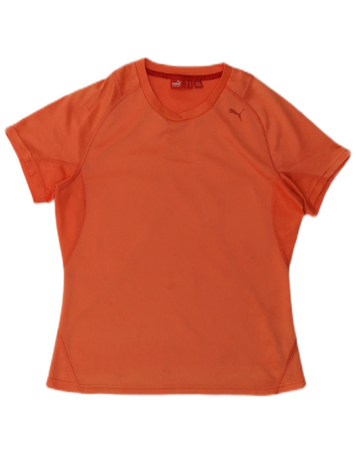 Puma Γυναικείο T-Shirt Top UK 12 Medium Orange Polyester