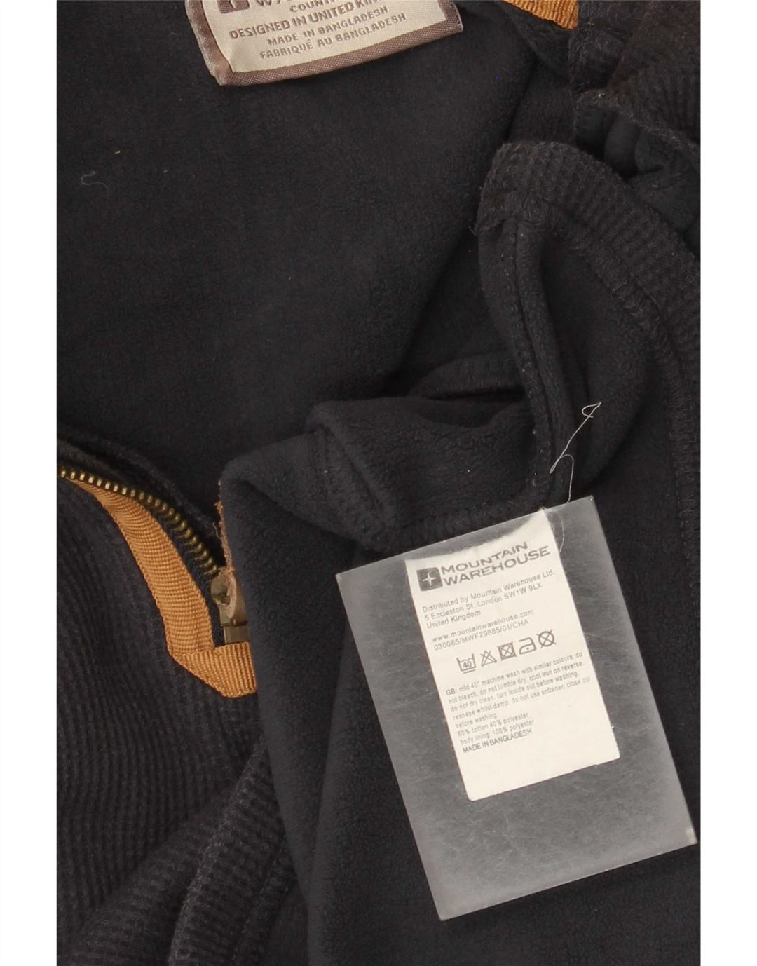 Ανδρικό Φούτερ με φερμουάρ Mountain Warehouse, Μπλε, Βαμβακερό