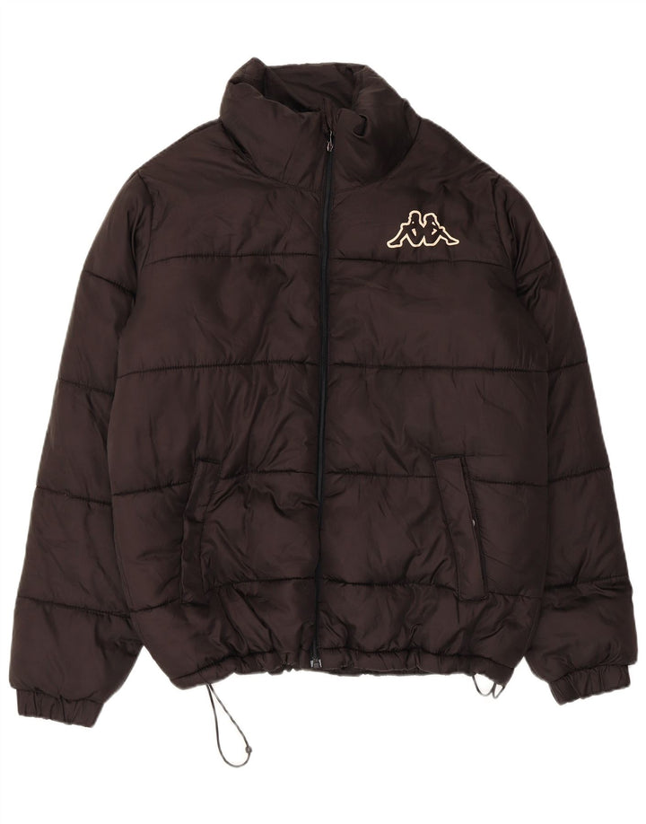 KAPPA Ανδρικό μπουφάν με επένδυση UK 40 μεγάλο μαύρο πολυεστέρα
