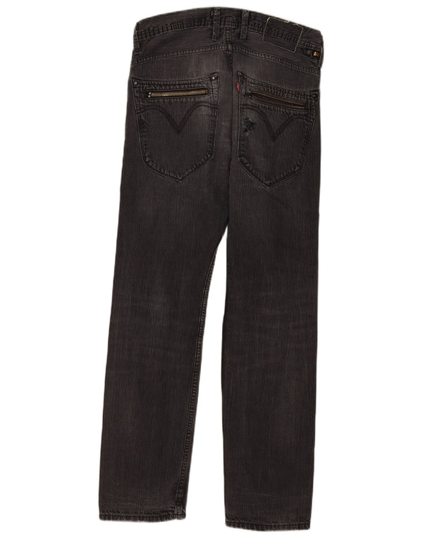 Levi's Mens 504 Straight Jeans W30 L32 Gray Cotton
