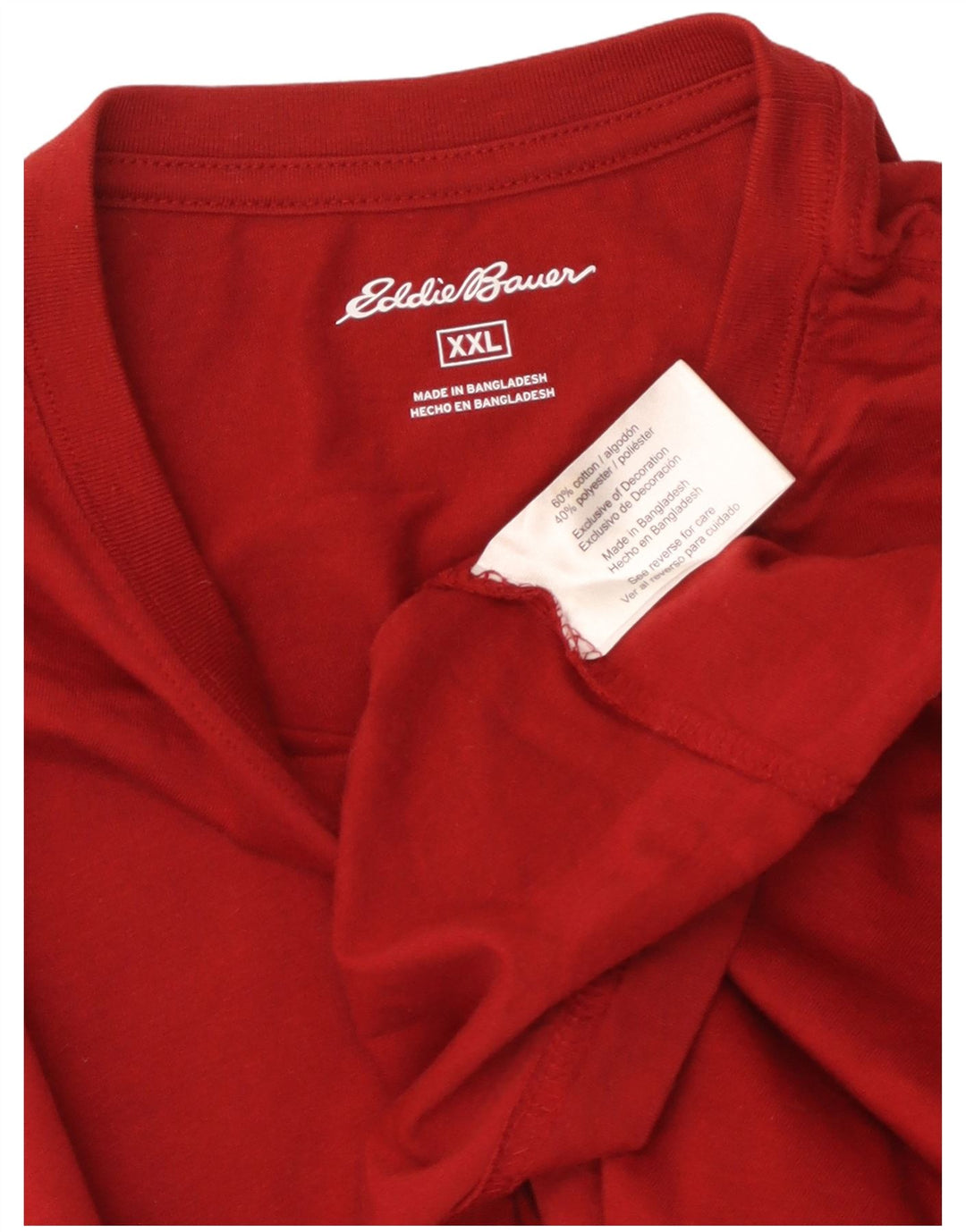 EDDIE BAUER Ανδρικό T-Shirt Top 2XL Κόκκινο βαμβακερό