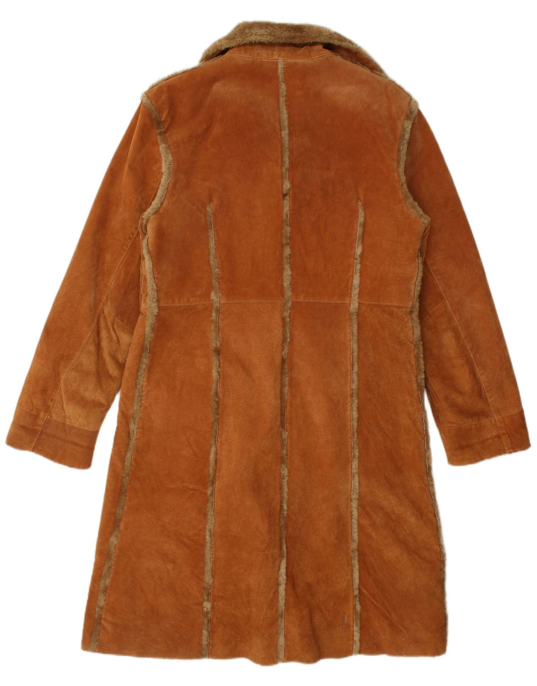 Vintage Γυναικείο Παλτό Shearling UK 18 XL Καφέ Δέρμα