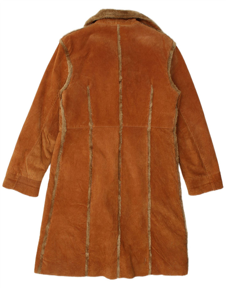 Vintage Γυναικείο Παλτό Shearling UK 18 XL Καφέ Δέρμα