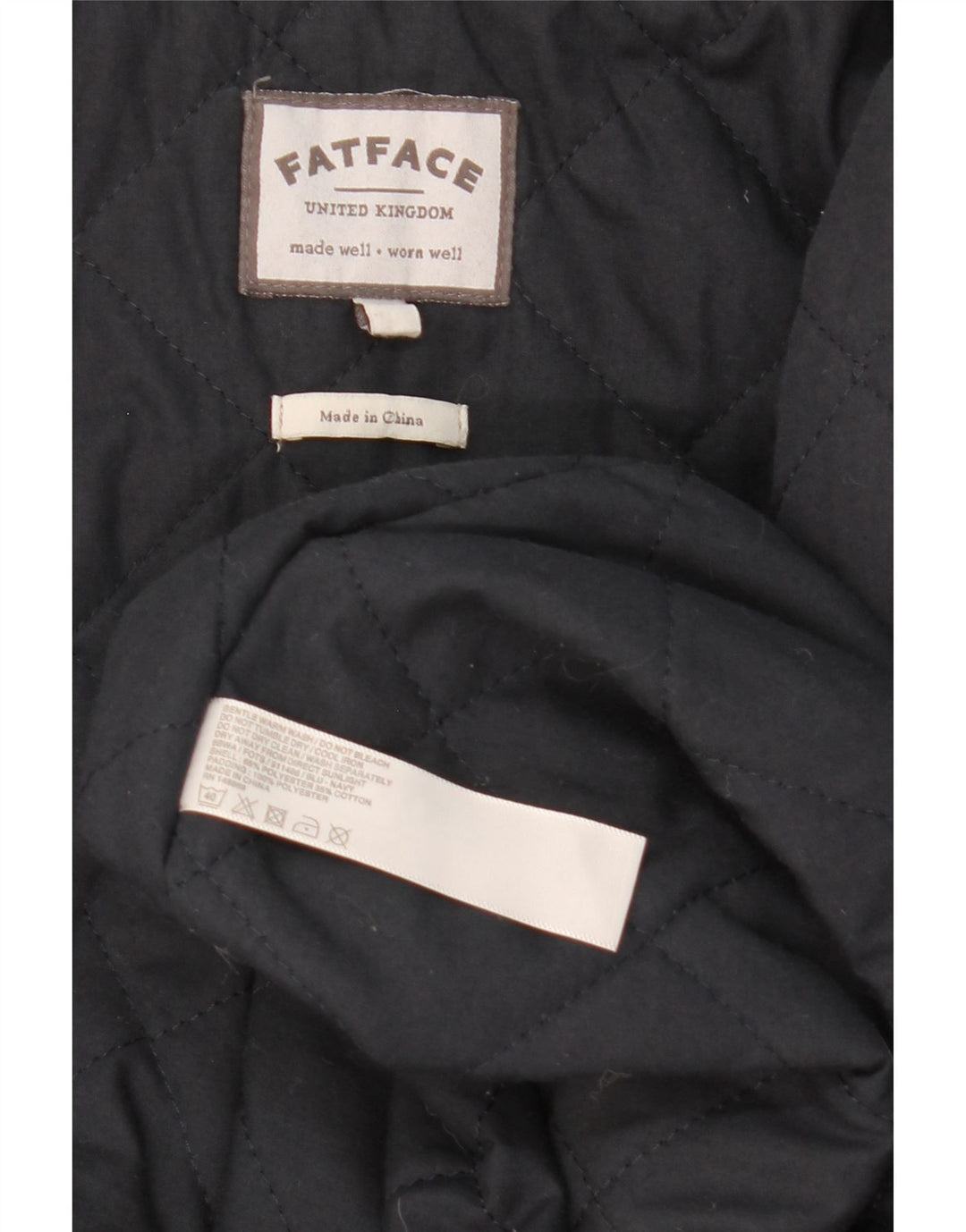 Γυναικείο μπουφάν Parka με κουκούλα Fat Face UK 14 Medium Navy Blue Polyester