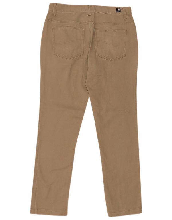 Lee Mens Slim Casual Παντελόνι W32 L32 Μπεζ βαμβακερό