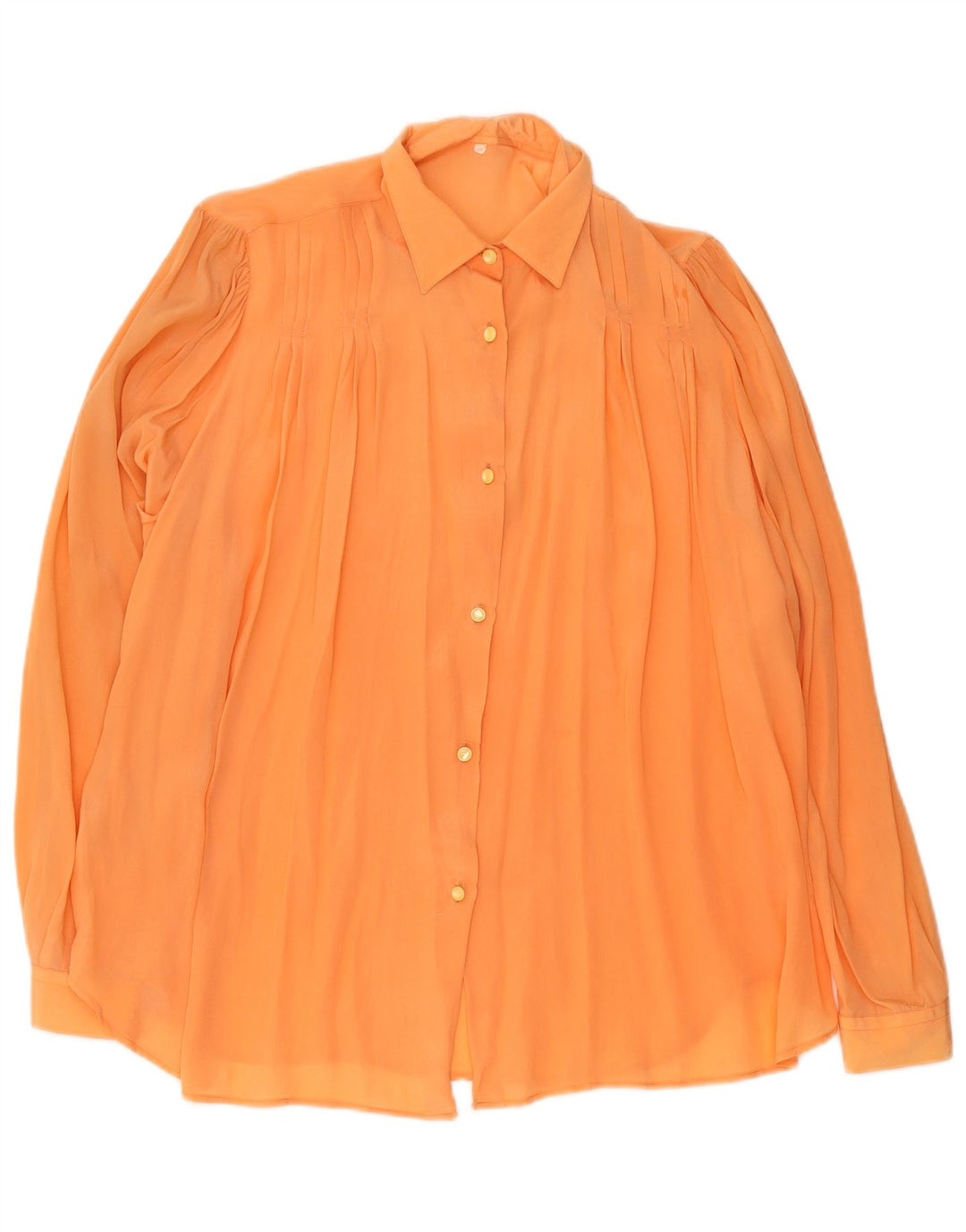 Vintage Γυναικεία Relaxed Fit See Through Μπλούζα EU 40 Medium Orange