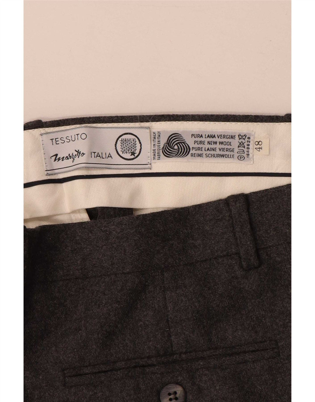 Ανδρικό παντελόνι με καρφίτσα Marzotto IT 48 Medium W32 L34 Γκρι μαλλί