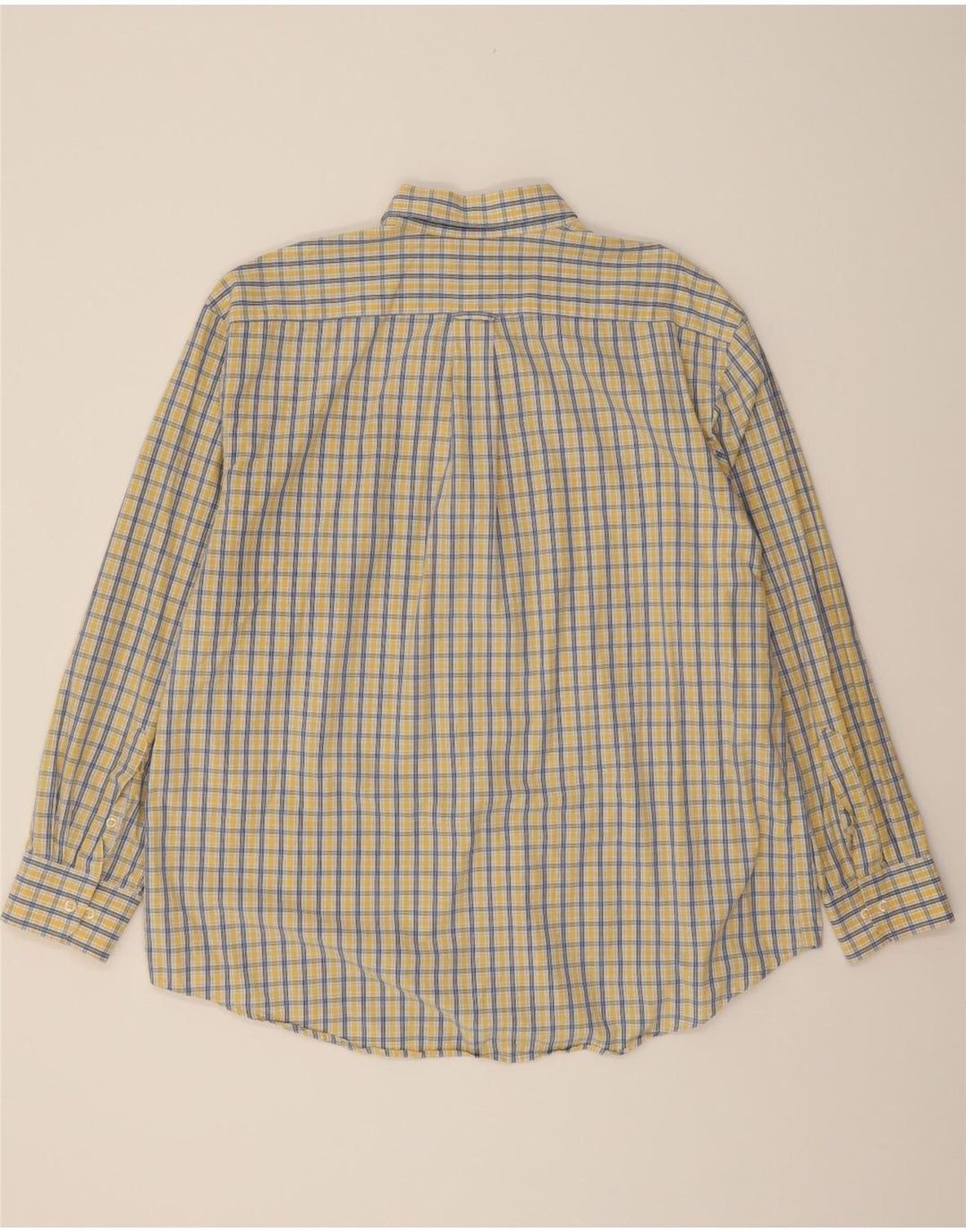 IZOD Mens Shirt XL Yellow Check Cotton Vintage Izod and Second-Hand Izod from Messina Hembry 