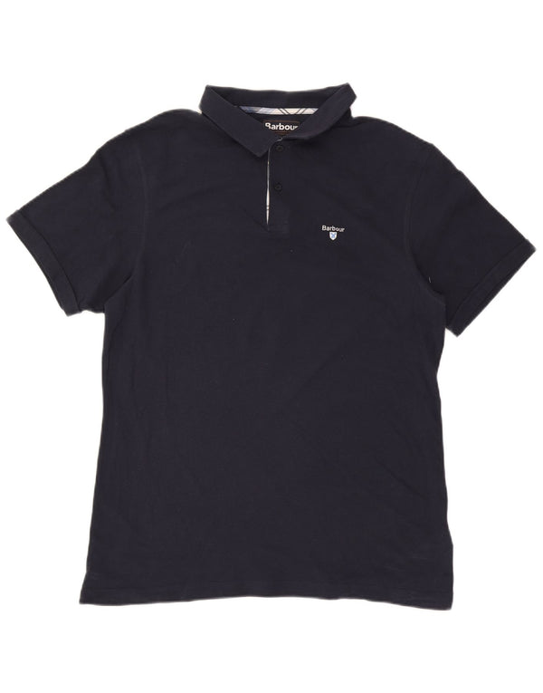 Ανδρικό μπλουζάκι πόλο Barbour XL Navy Blue Cotton