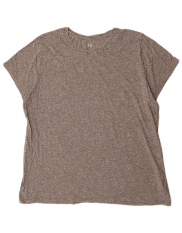Gap Womens Favorite Fit T-Shirt Top UK 20 2XL Grey Flecked Cotton