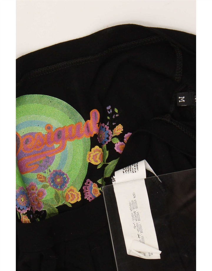 Desigual γυναικεία μπλούζα Top UK 14 Medium Black Viscose