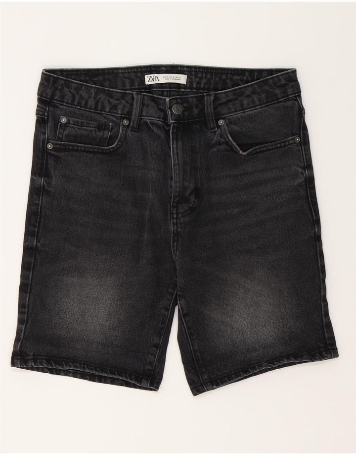 Zara Ανδρικό τζιν σορτς EU 38 Small W30 μαύρο