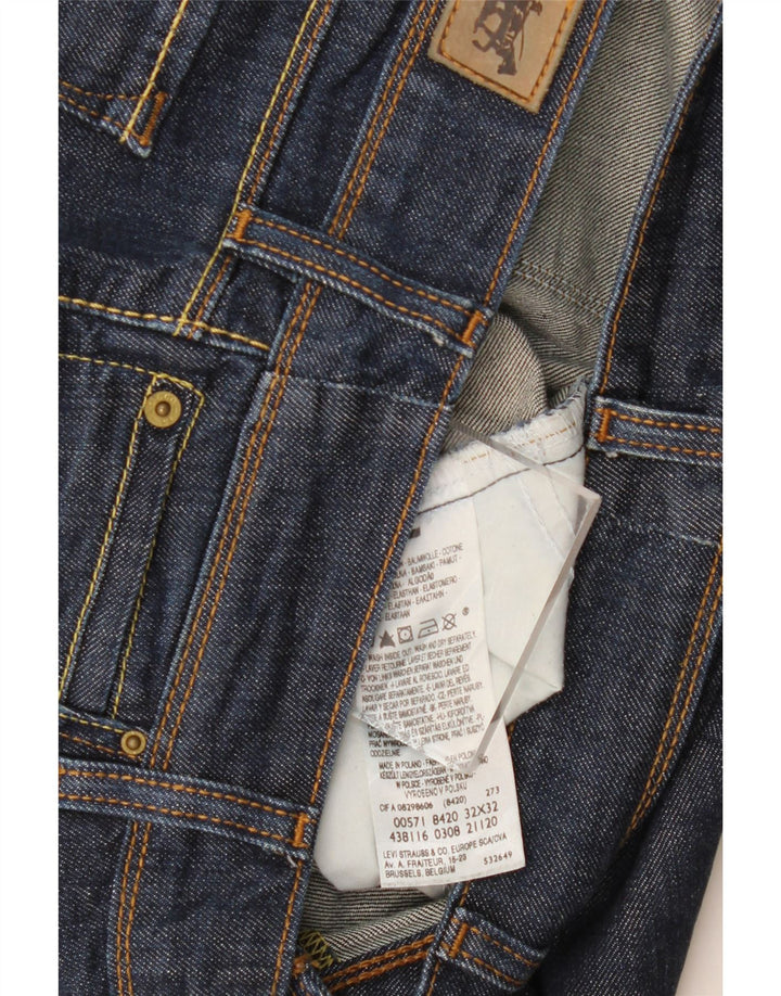 LEVI'S Γυναικείο 571 Slim Jeans W32 L30 Navy Blue Cotton