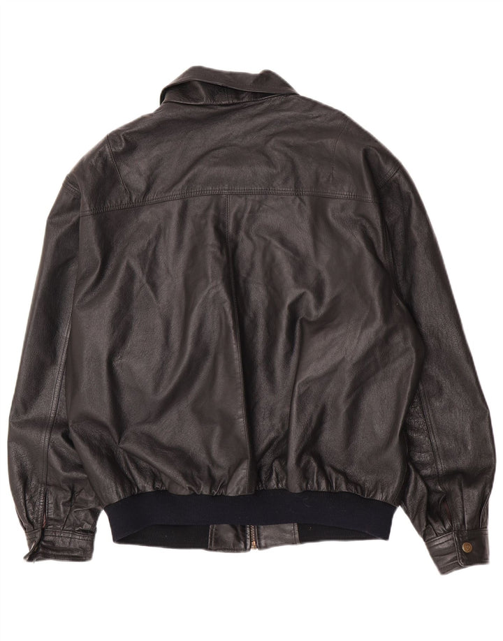 Vintage Ανδρικό Δερμάτινο Μπουφάν UK 42 XL Μαύρο Δερμάτινο