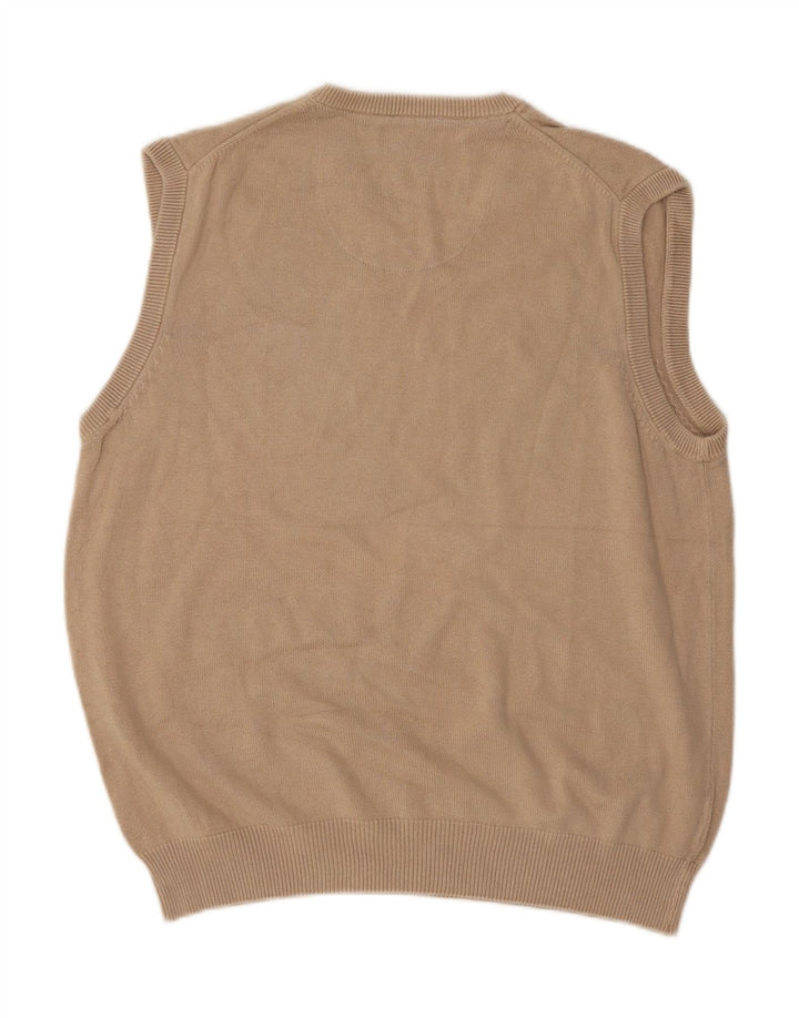 Marks & Spencer Ανδρικό Μπλε Γιλέκο Harbor Tank Top Μεγάλο μπεζ βαμβακερό