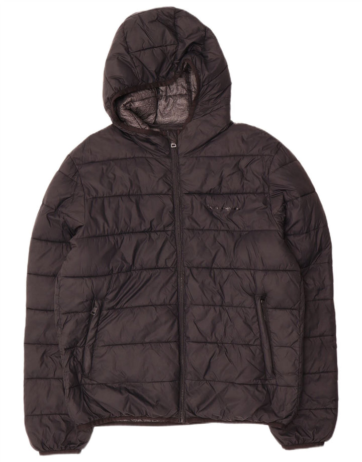 Champion Mens Hooded Jacket UK 40 Large Black Polyamide