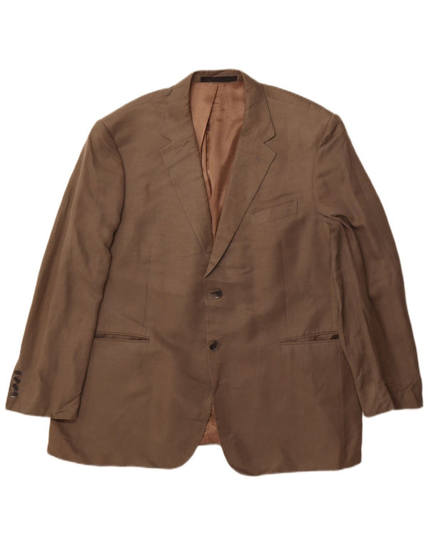 Marks & Spencer Ανδρικό σακάκι Blazer 2 κουμπιών UK 38 Medium Khaki Silk