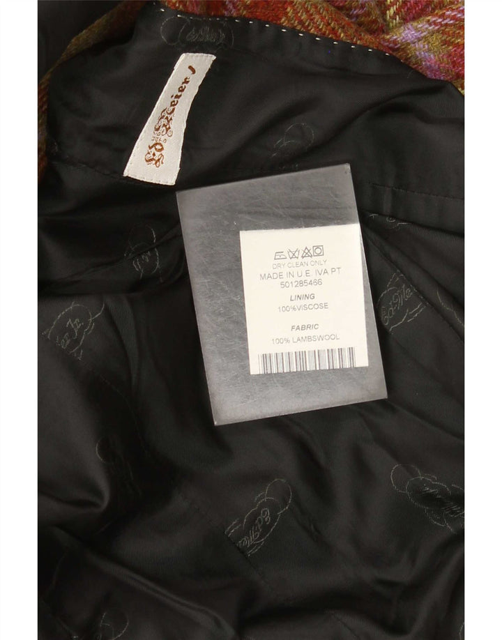 Vintage Γυναικείο Μπουφάν Blazer IT 50 XL Πολύχρωμο Check