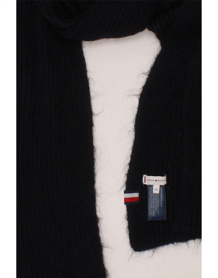 TOMMY HILFIGER Womens Rectangle Scarf One Size Navy Blue Polyamide Vintage Tommy Hilfiger and Second-Hand Tommy Hilfiger from Messina Hembry 