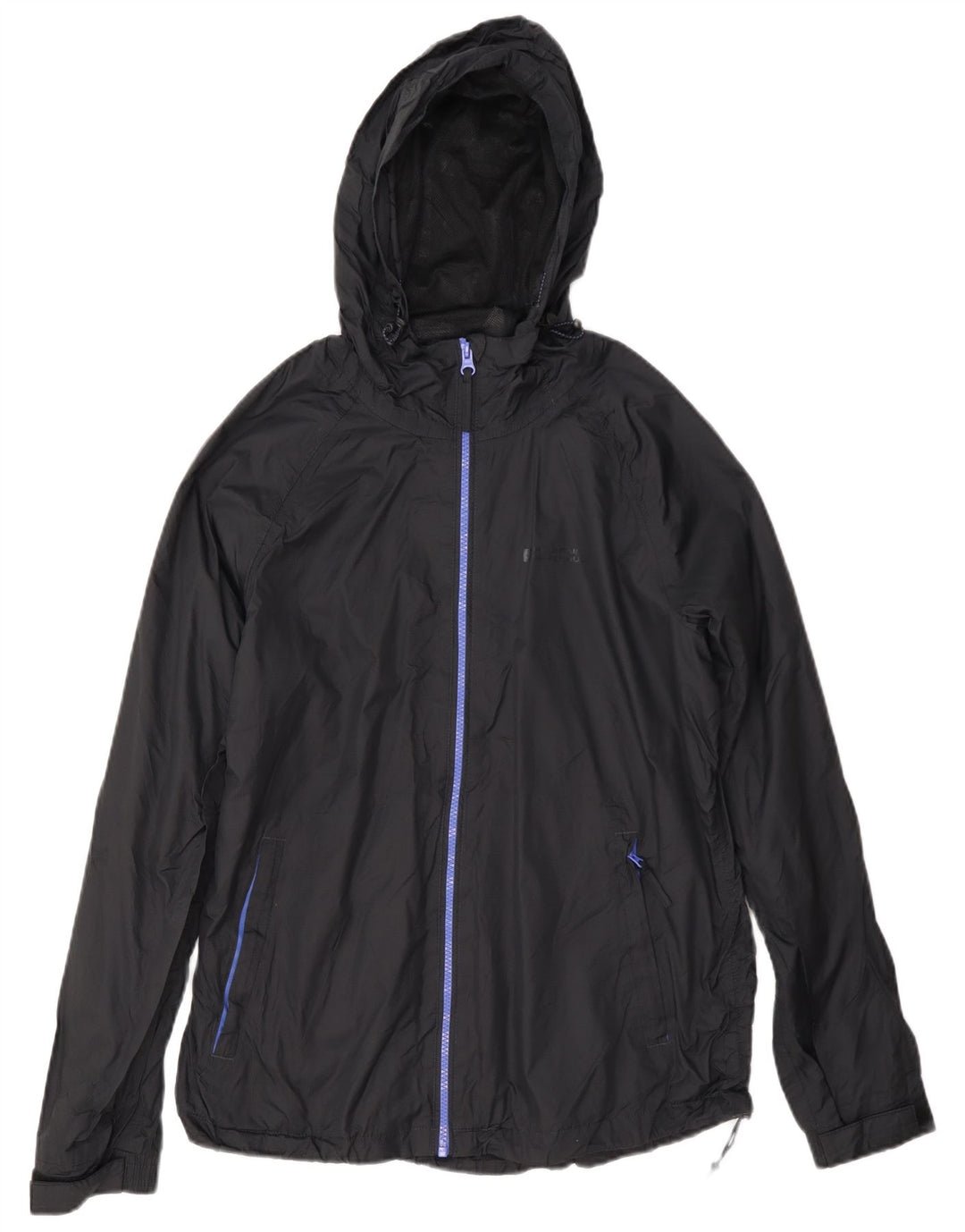 Mountain Warehouse Γυναικείο μπουφάν βροχής με κουκούλα UK 12 Medium Black Nylon