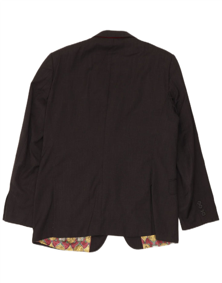 Ted Baker Ανδρικό σακάκι σακάκι με 2 κουμπιά UK 44 2XL Μαύρο μάλλινο