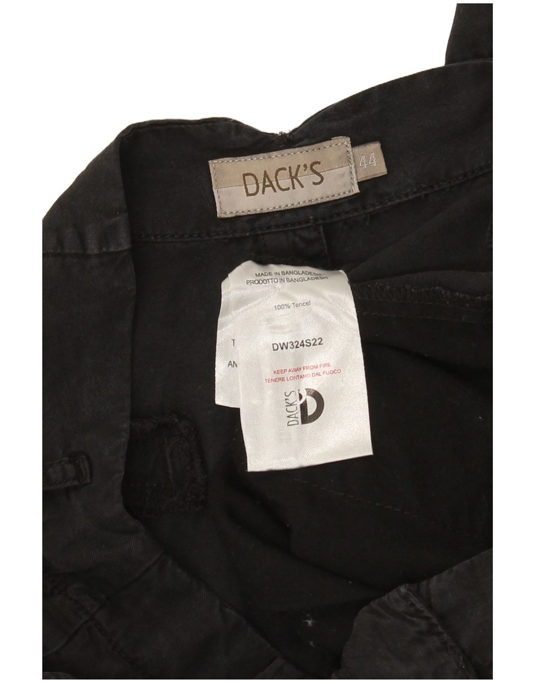 Dack's γυναικείο φαρδύ παντελόνι Capri IT 44 Medium W30 L23 Black Tencel