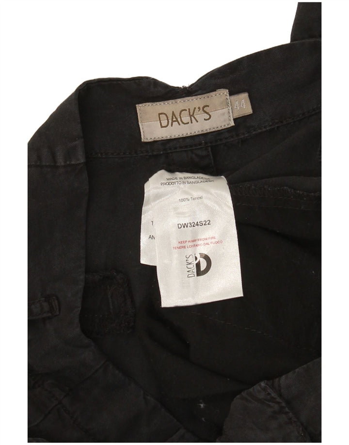 Dack's γυναικείο φαρδύ παντελόνι Capri IT 44 Medium W30 L23 Black Tencel
