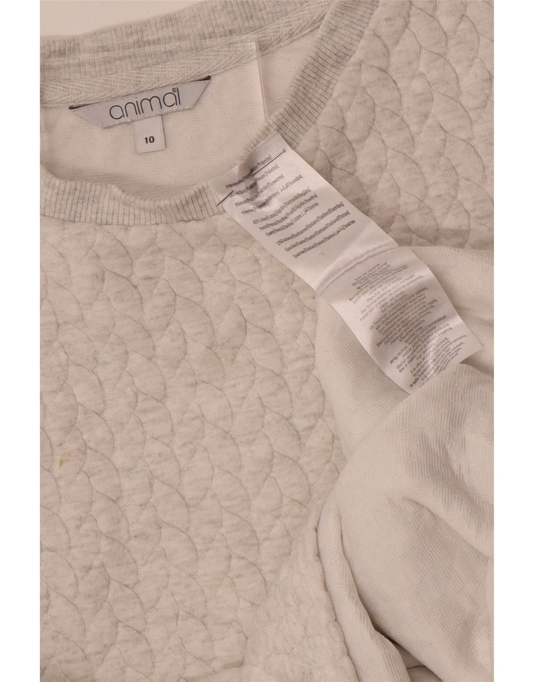 Γυναικεία φούτερ Animal Loose Fit Jumper UK 10 Small Off White Polyester