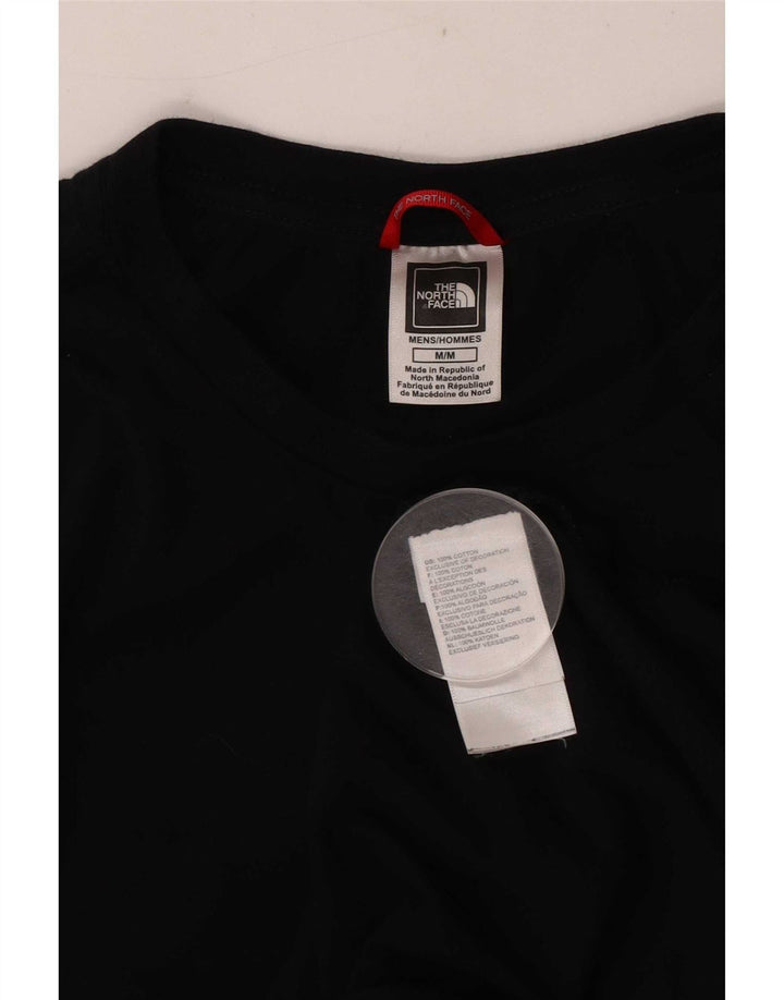 Ανδρικό γραφικό τοπ μακρυμάνικο North Face, μεσαίο μαύρο βαμβακερό