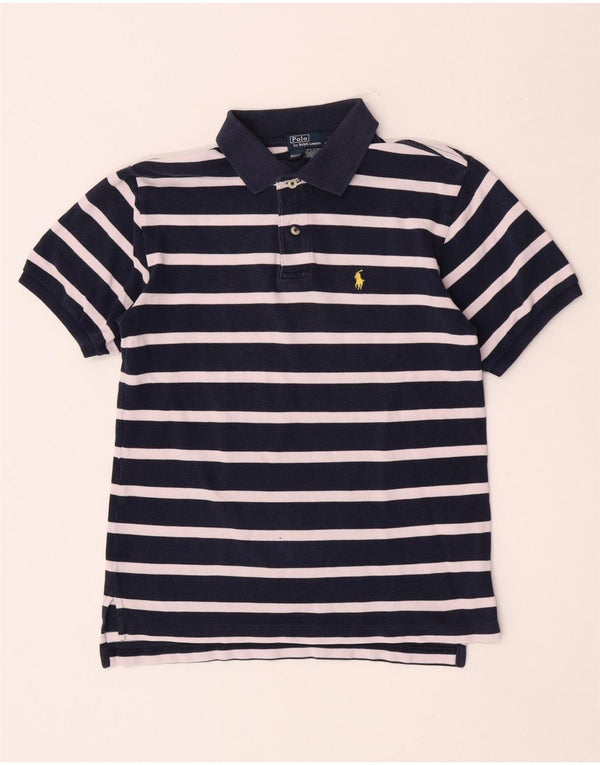 Polo Ralph Lauren Boys Polo πουκάμισο 12-13 ετών Medium Navy Blue ριγέ