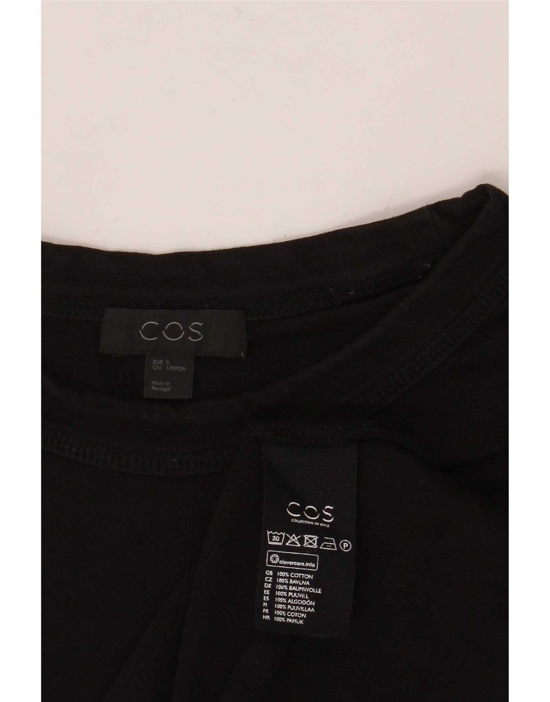 Cos Ανδρικό T-Shirt Top Μικρό μαύρο βαμβακερό