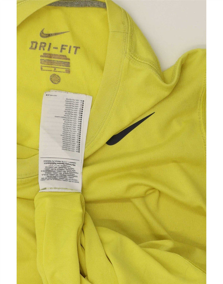 Ανδρικό μπλουζάκι Nike Dri Fit Μπλουζάκι από μικρό κίτρινο πολυεστέρα