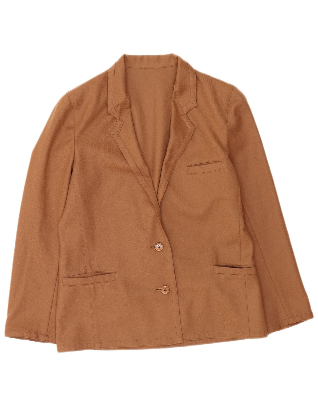 Vintage γυναικείο σακάκι blazer UK 14 μεσαίου καφέ παρθένο μαλλί
