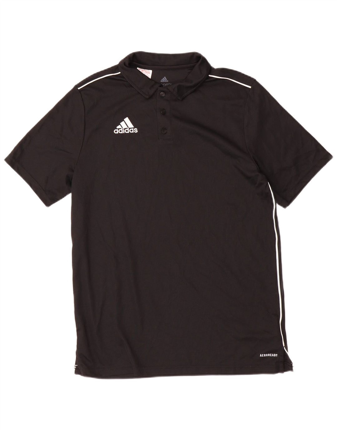ADIDAS Boys Aeroready Polo πουκάμισο 15-16 ετών Μαύρο Πολυεστέρας