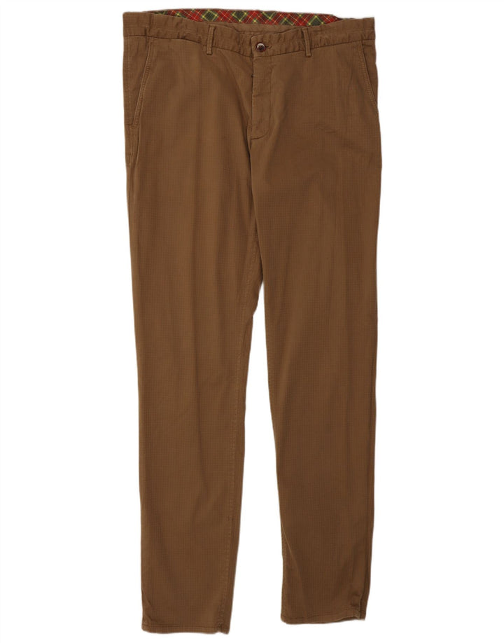 Massimo Dutti Ανδρικό παντελόνι Chino Cargo EU 44 Large W34 L33 Brown Check